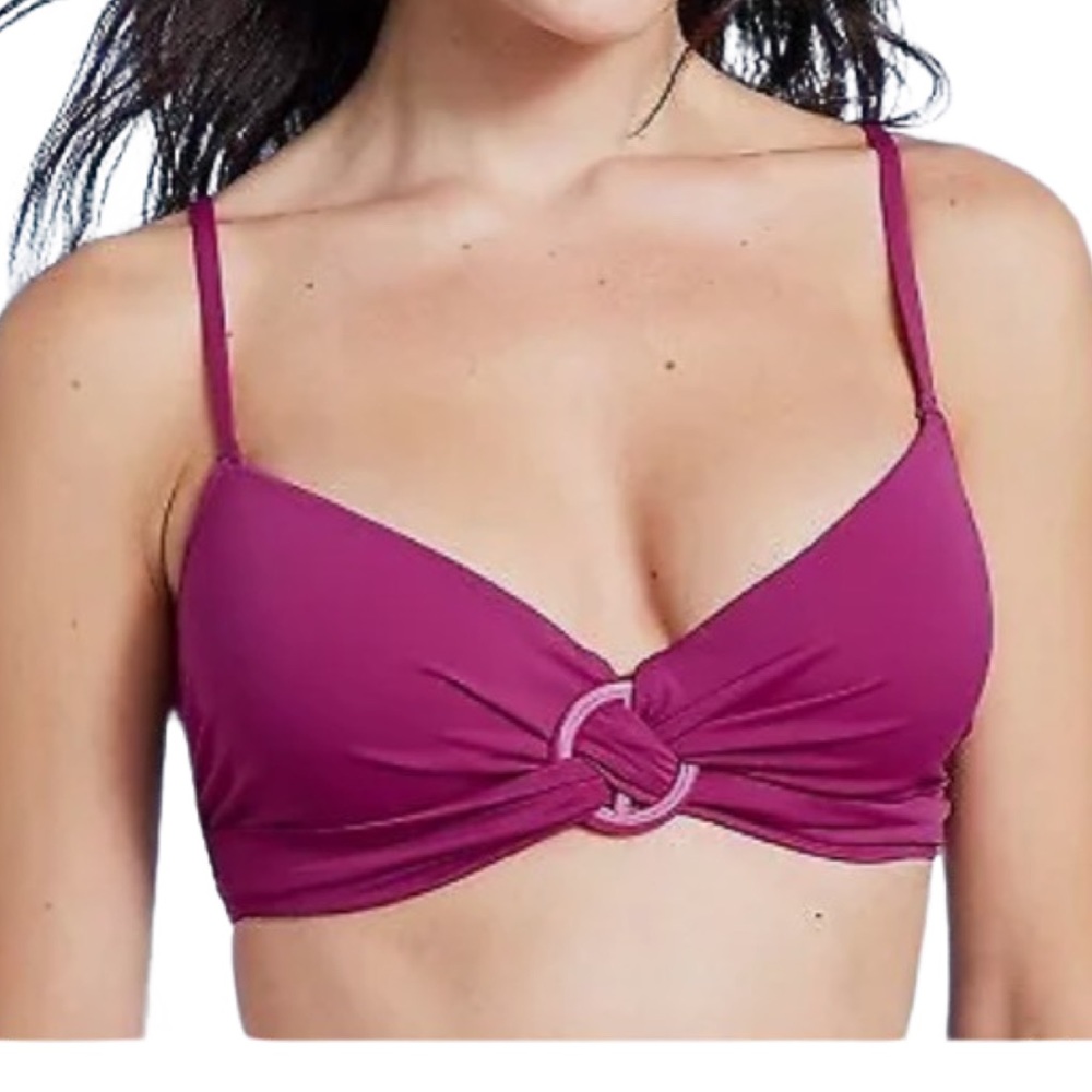 NWT Twist front ring detail bralette bikini top by Shade & Share.